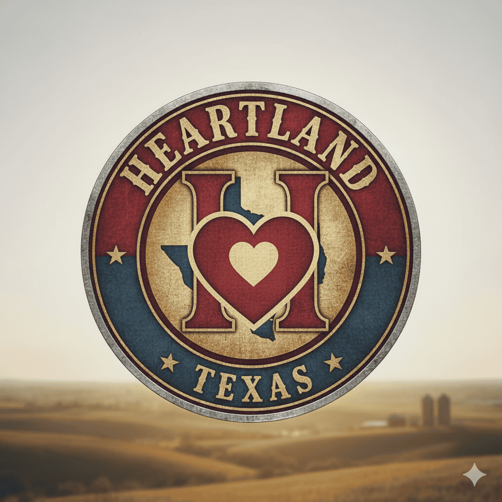 Texas-themed heartland logo emblem