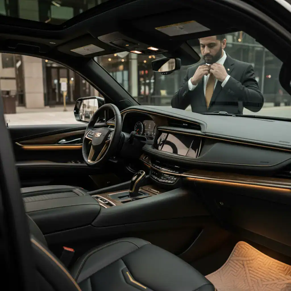 Executive SUV interior — Crown Concierge Uptown Dallas car service