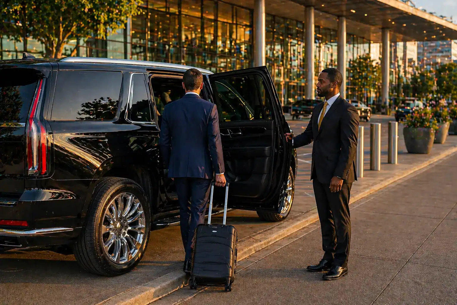 Executive SUV interior for Plano car service